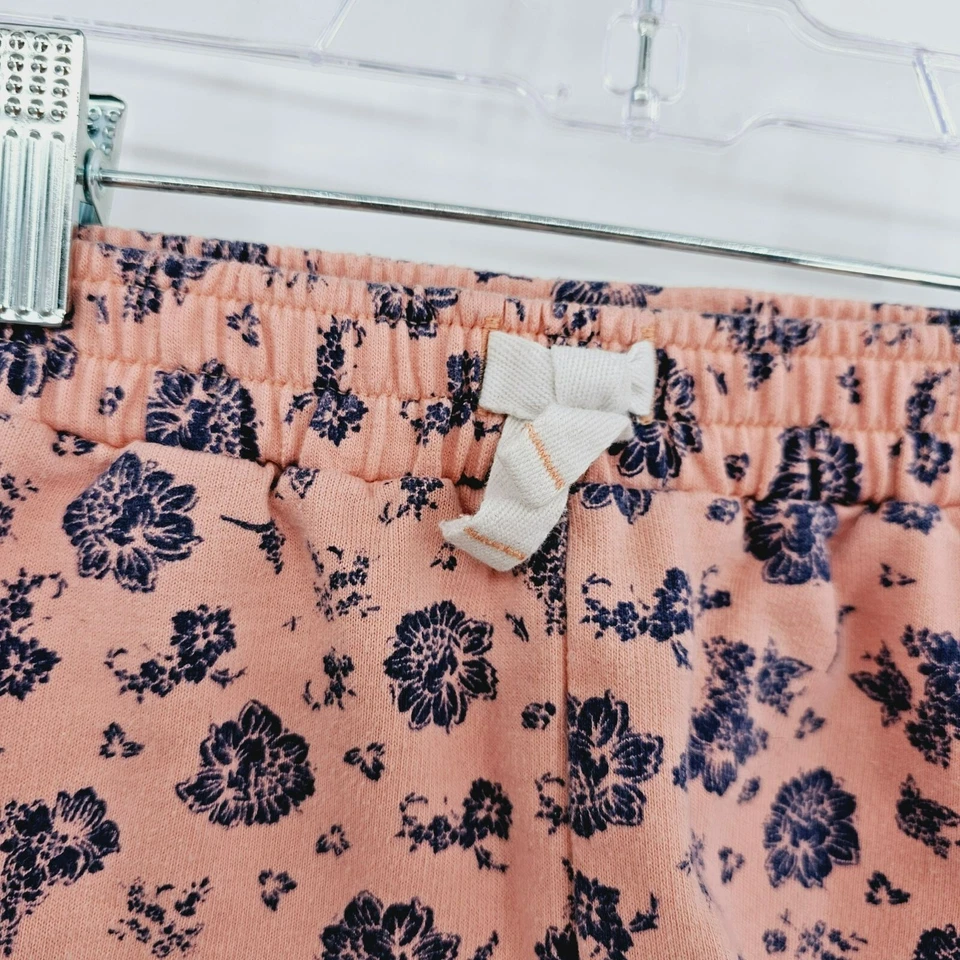 Lucky Brand Shorts 4T Pink Blue Floral Cotton Stretch Elastic Waist Pull On Baby - Image 3 of 4