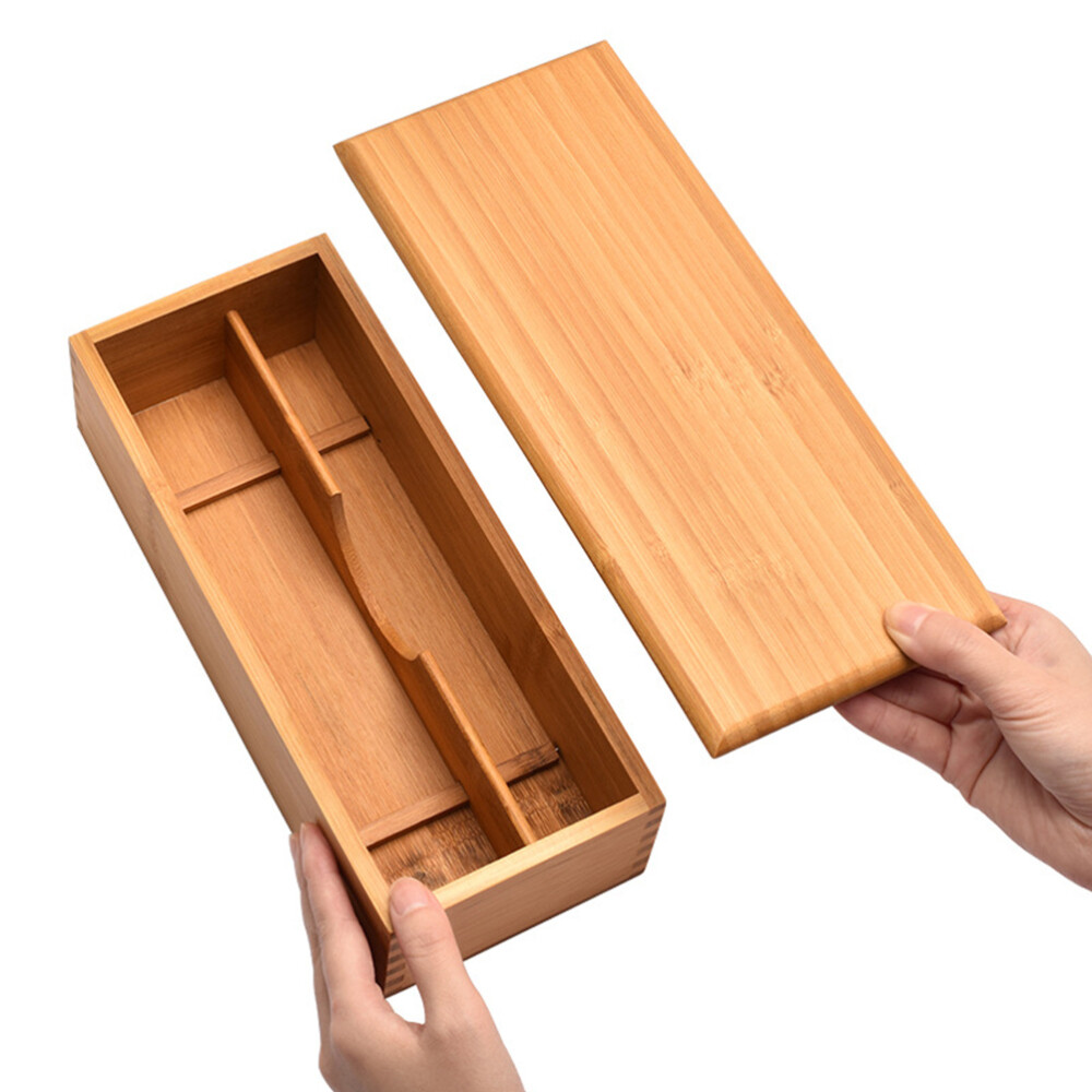 Wooden Cutlery Box with Lid for Kitchen Drawer Organization eBay