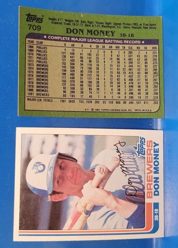 Brewers - Vintage Baseball Trading Cards - 1982/Topps - Picture 22 of 52