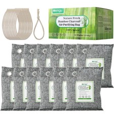 Activated Charcoal Odor Absorber Large, 12 Pack, 100g each , Natur... Fast Ship