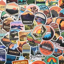 50 National Park Stickers Classic Yosemite State Favorites Vinyl Decals Variety