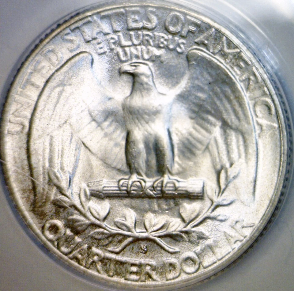 1946s /s ERROR ANACS MS66 RPM #2 Silver Washington Quarter GEM BU Coin FS #501 - Image 3 of 4