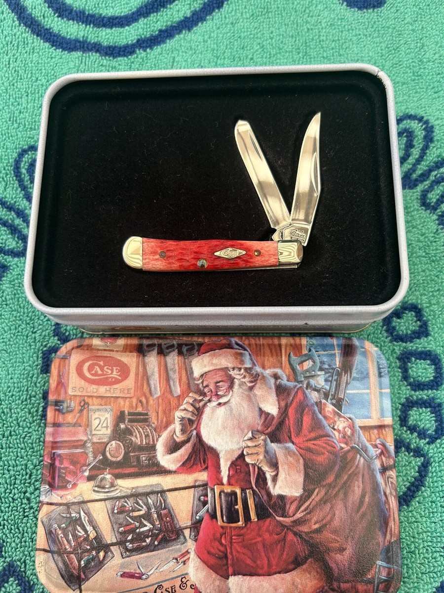 2004 Case Tiny Trapper 62154 Red Bone Christmas Knife | eBay