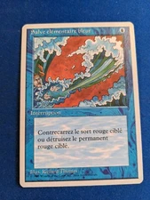 Blue Elemental Blast 1x MtG FWB Foreign White Border FRENCH  *See Pictures*