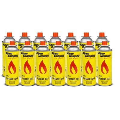 14x Gaskartusche Alpen Camping 400ml Isobutan IK004