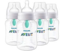 Anti-Colic Baby Bottle with AirFree Vent 9oz 4pk Clear SCY703/04