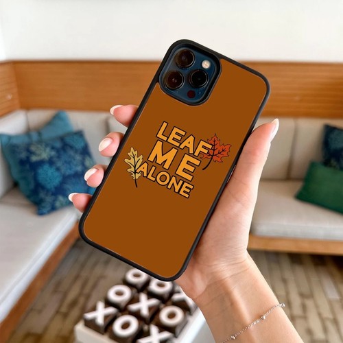 Anti scratch Cover For iPhone SE XS XR Max 5 6 7 8 Plus autumn leaf me alone - Picture 17 of 25