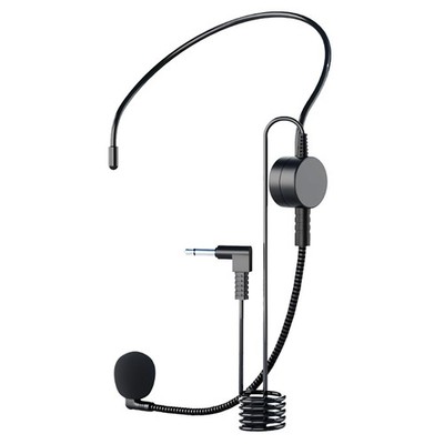 Kinizuxi Hands Free Microphone Headset Mic,Flexible Φ9.7×5mm, 1Pcs Black
