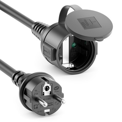 25m Verlängerungskabel Außen Stromkabel Verlängerung Outdoor Strom Kabel Garten
