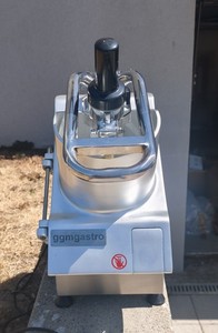 GGMGastro Coupe-légumes électrique inox avec disques et cuve de découpe