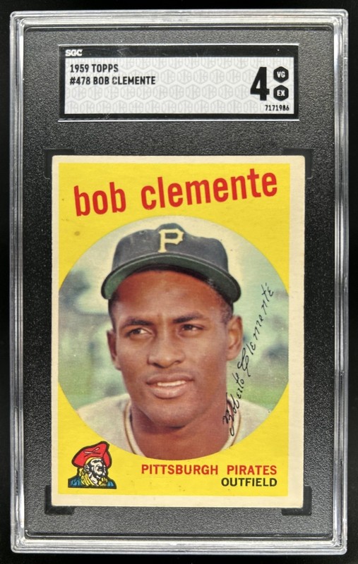 1959 Topps Bob Clemente #478 Pirates SGC 4