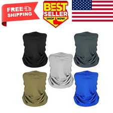 5 Pack Neck Gaiter Face Cover for UV Sun Protection, Breathable Cooling Face Mas