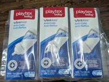 3 Pack Playtex Vent Aire Anti-colic Bottles Anti- Reflux 3 Months Medium Flow