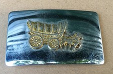 Covered Wagon Belt Buckle vintage western horse train