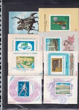 Romania 1975/79 MNH Nice lot of 8 imperferate blocs see scan cv 144€