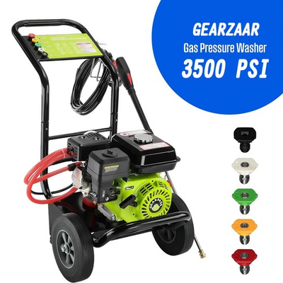 #ad #ad 3500PSI Gas Pressure Washer Cold Water Gas Powered Washer 2.6GPM 212cc 5 Nozzles $262.99