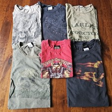 Harley Davison Lot of 6 T Shirts 2X 3X & 1 sm...
