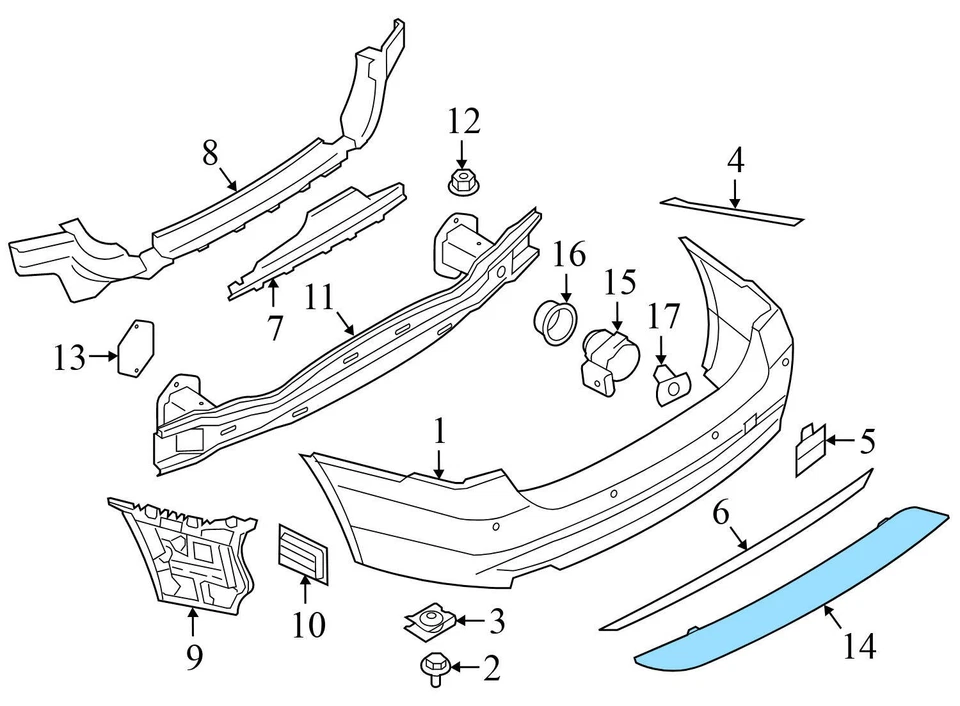 BMW 328D XDRIVE 2016-2018 - Reflector de parachoques trasero derecho 7400208 Foto 3 de 4