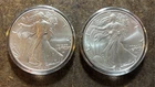 2021 Ty 2 &2022 American Silver Eagle $1 Coins, 2 Troy Ounce Silver - No Reserve