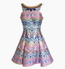 Mac Duggal Jeweled Chainmail Geometric Crinoline Party Dress Size 2 New