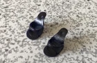 Vintage Barbie HTF Navy Blue Open-Toe Shoes For  Commuter Set & Gay Parisienne