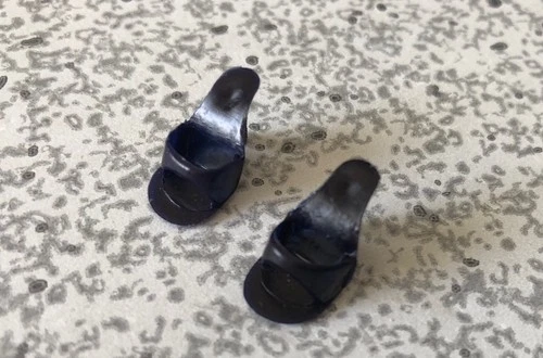 Vintage Barbie HTF Navy Blue Open-Toe Shoes For  Commuter Set & Gay Parisienne