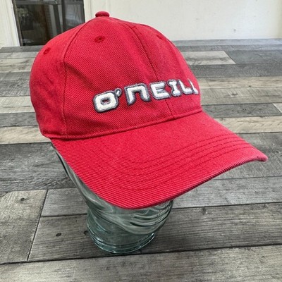 O'Neill rote Baseballkappe elastisch gesticktes Logo Y2K Herren Einheitsgröße