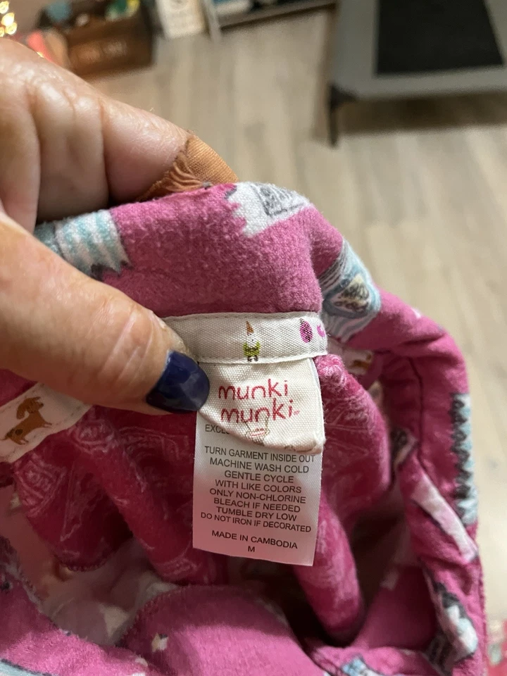 Pijama para mujer Munki Munki rosa con temática de palomitas de maíz mediano Foto 4 de 4