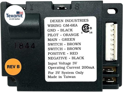 GM6K-M Fireplace Control Module   IPI Ignition, 3V Battery or Transformer Powere