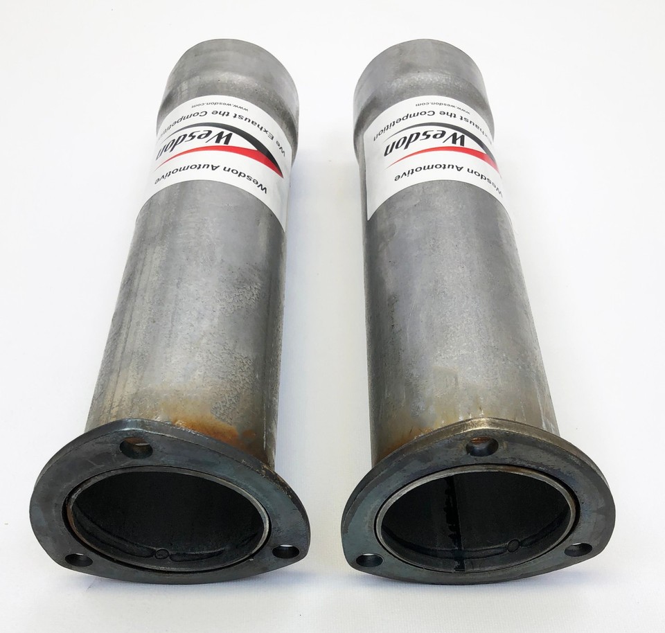 Header Collectors 3.00 inch Flange to 3.00 Inch OD Steel Pair of Wesdon ...
