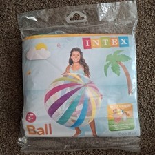 Intex 42 Inch Jumbo Beach Ball Inflatable Colorful Stripes New