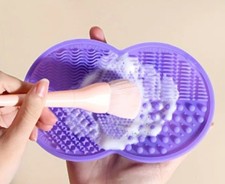 silicone makeup brush cleaning mat Light Purple