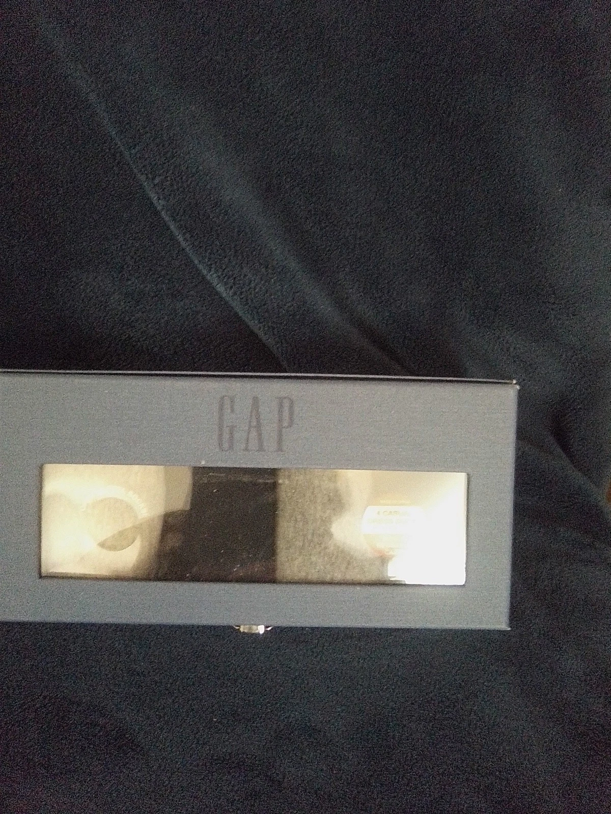 Men's Casual Dress Sock Gift Set By GAP 2 Blk, 1 Grey & 1 Tan Pair Inside Box.