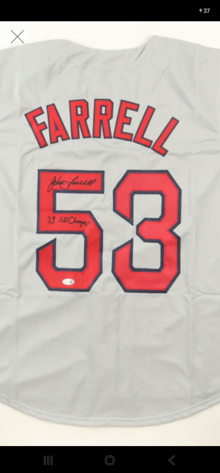 John Farrell Autographed And Inscribed '13 WS Champs with JSA Certification