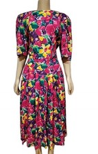 E.D. Michaels by Melanie Drucker Colorful Floral Size M?Half Sleeve Dress #CC