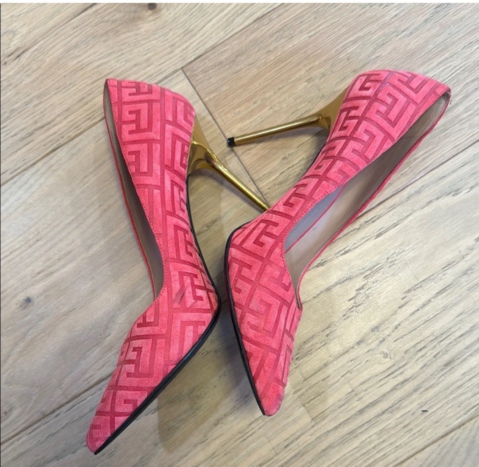 Zapatos de tacón alto dorado Balmain talla 40 Foto 4 de 4