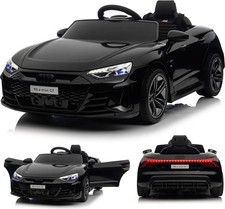 Kinder Elektroauto 12V Audi RS e-tron GT Schwarz mit Fernbedienung