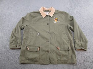 VTG Disney Winnie the Pooh Piglet Embroidered Jacket Women’s 2XL Corduroy Trim