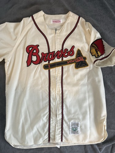 Warren Spahn Milwaukee Braves Authentic Mitchell & Ness Jersey Size XL Atlanta