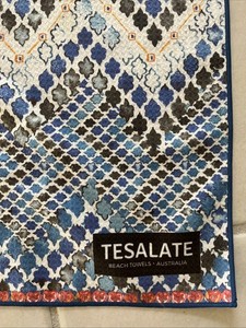 Tesalate Beach Towel Australia Microfiber Sand Free Multicolor Blue Geometric