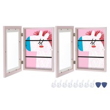 Art Frame 8.5x11 Front Opening Frames for Wall for Artwork Picture, 2 Pcs, Pink