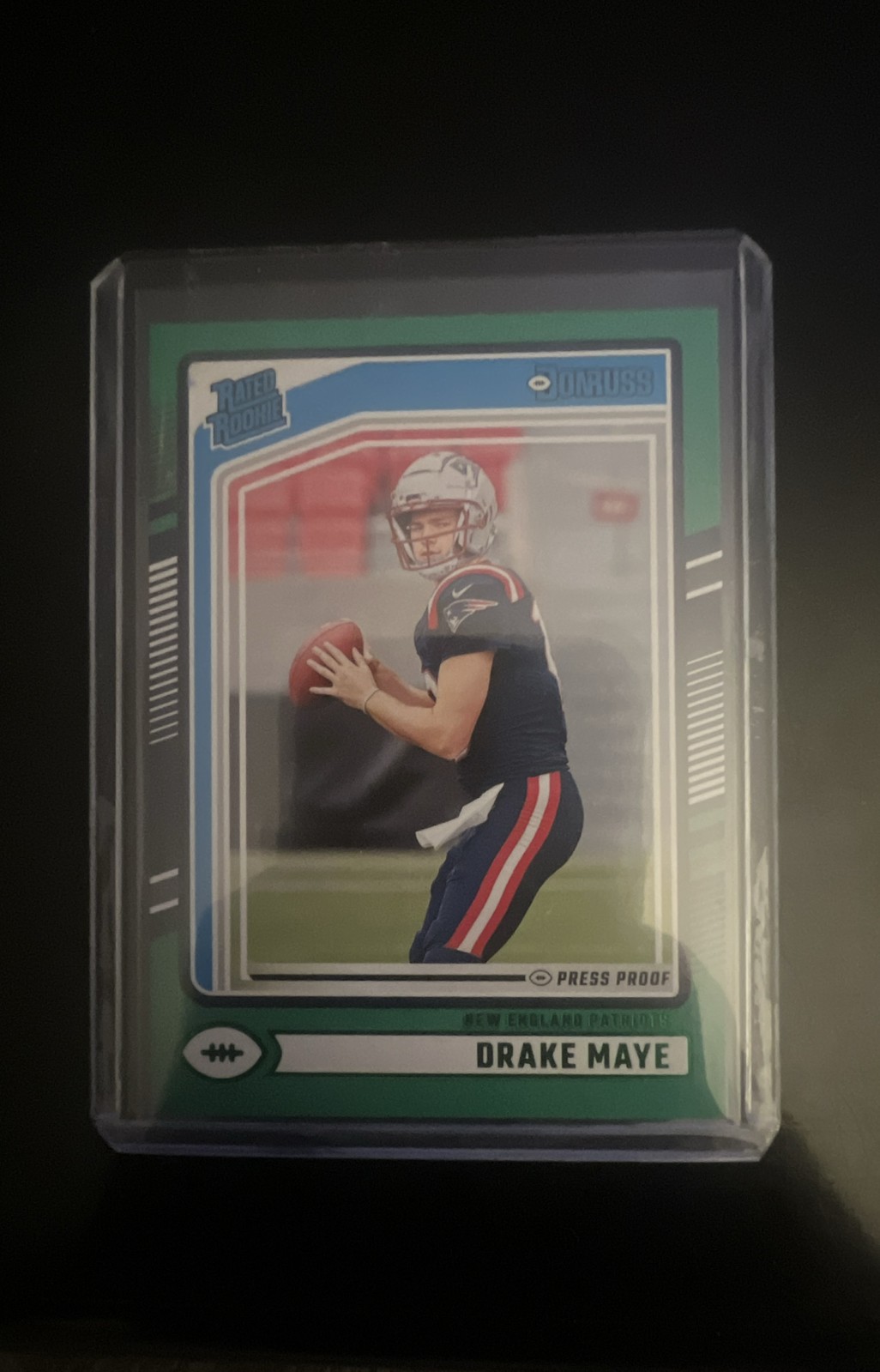 2024 Panini Donruss - Rated Rookie Drake Maye #379 Press Proof Green (RC)