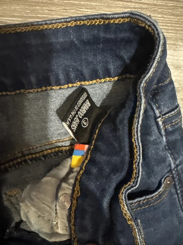 Pantalones de mezclilla azul bambú botones desgastados para mujer talla 3 Jr’s Foto 4 de 4