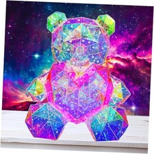 LED Teddy Bear Night Light - Colorful LED Light Up for Bear with Pink Heart