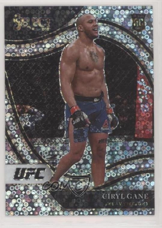 2021 Panini Select UFC Octagonside Disco Prizm Ciryl Gane #300 ux8