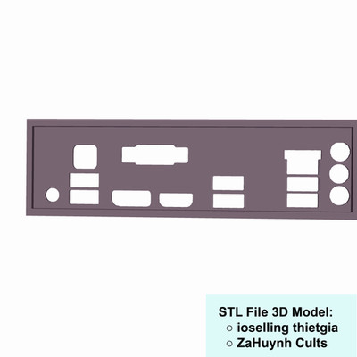Asus B550M-E TUF GAMING IO Backplate, 3D Printed Shield