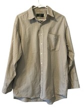 Orvis Mens Checkered Cotton Blend Long Sleeve Button Down Shirt Size L USA Made