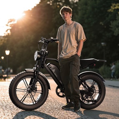 TST 20''Electric Motorcycle 1500W Peak 32MPH 48V 15/25AH Battery Electric Bike US
