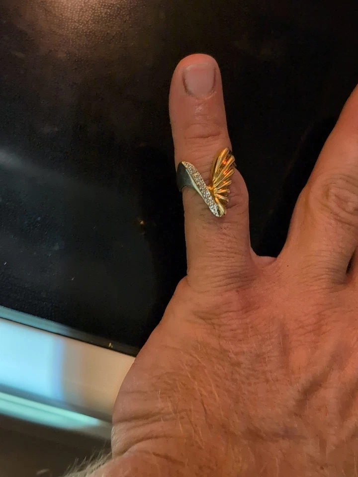 БРИЛЛИАНТ И ЗОЛОТОЕ КОЛЬЦО ~ 10KP ~ 3,75 ГРАММА - Изображение 4 из 4