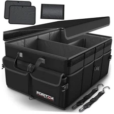  Trunk Organizer For SUV Car Trunk Organizer, Foldable Storage, Car Large Black